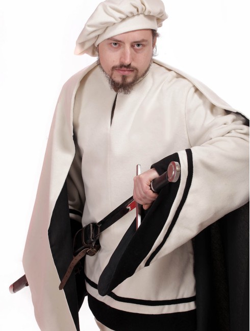 Costume of knight, XIV century Vestiario medievale