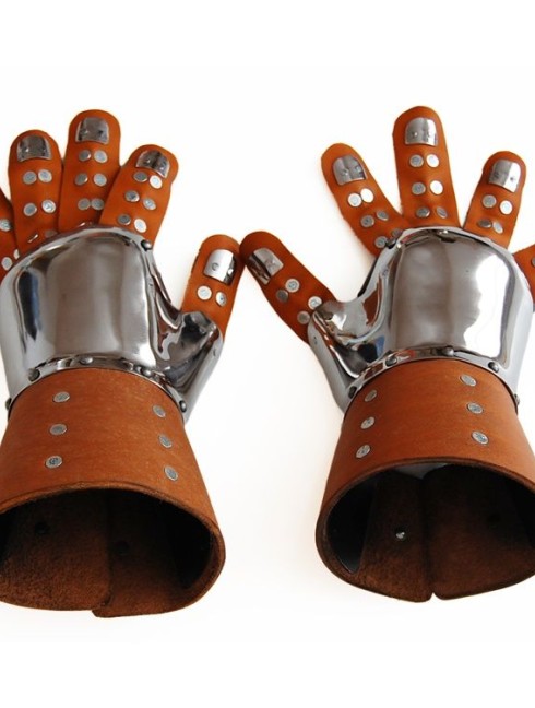 Brigandine gauntlets - mid 14th century Brigandine gauntlets and mittens