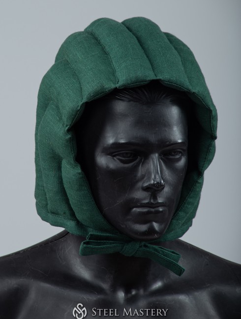 Medieval padded arming cap Transatlantici imbottiti e cappelli