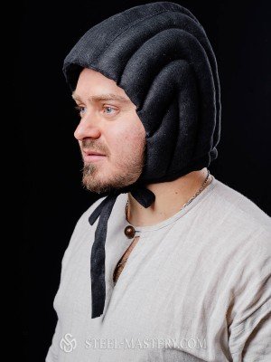 Medieval padded arming cap Padded liners and caps