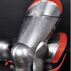 Milan-style plate legs with knee caps 1450-1485 years, a part of "Avant Armour" image-1