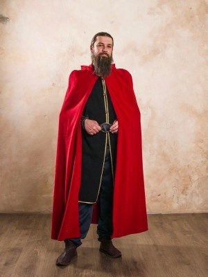 Medieval cloak with hood