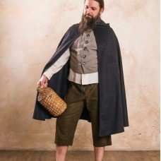 Cloak with hood, a part of fantasy-style Hobbit costume  image-1