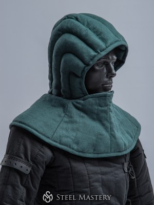 Padded liner with pelerine