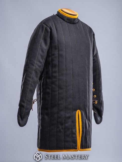Knight gambeson with sewn mittens of the XIII century Gambeson