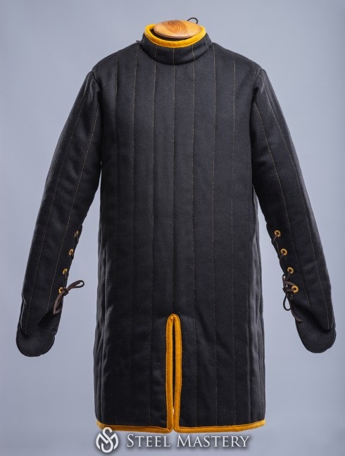 Knight gambeson with sewn mittens of the XIII century Gambeson