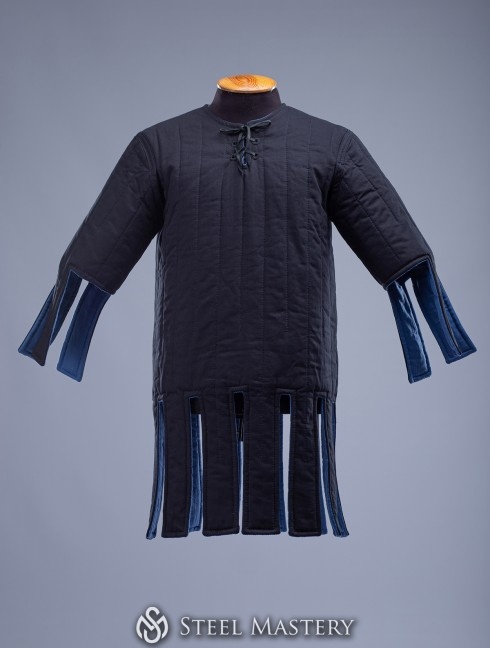 Gambeson with festoons XII-XIII centuries. Gambesón.