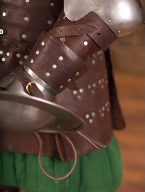 Brigandine mitten (for buckler) Brigantinenhandschuhe und -Fäustlinge