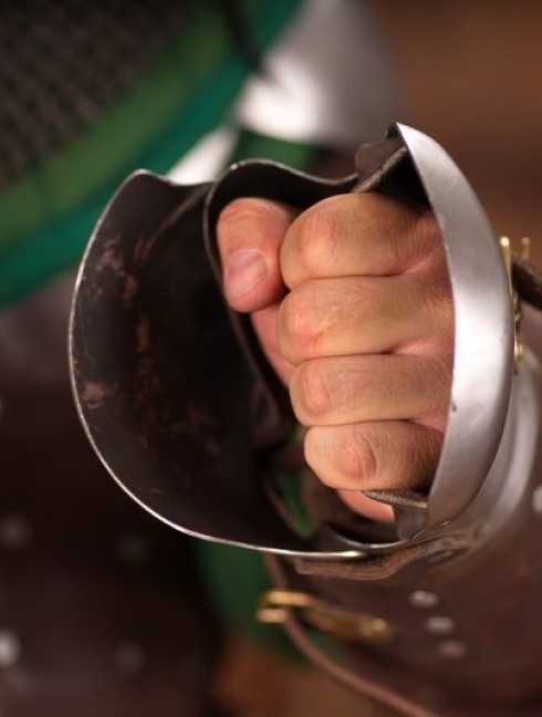 Brigandine mitten (for buckler) Brigandine gauntlets and mittens