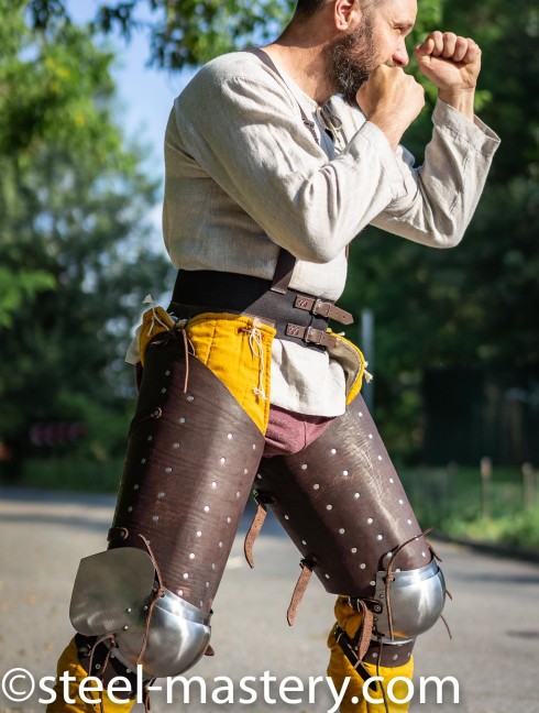 Brigandine leg protection 3/4 Brigantinenbeinschienen