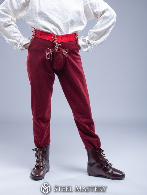 Tight chausses with codpiece, XV century Beinlinge und Hosen