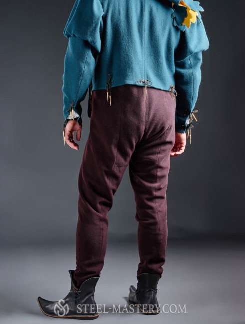 Tight chausses with codpiece, XV century Chausses and pants