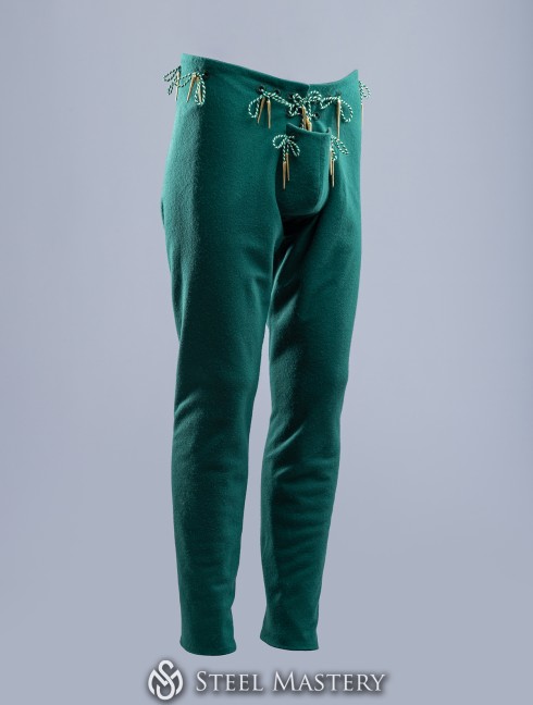 Tight chausses with codpiece, XV century Chausses and pants