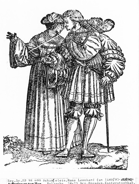 Costume of Landsknecht, XV century 