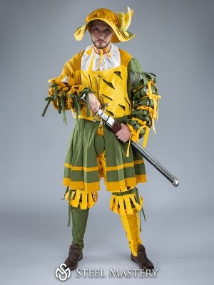 Costume of Landsknecht, XV century Mittelalterliche Kleidung
