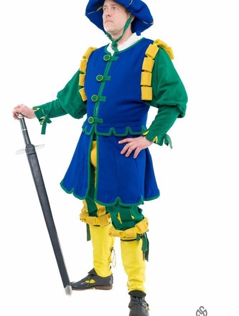 Costume of landsknecht (from Heinrich Aldegrever gravure) Vêtements médiévaux