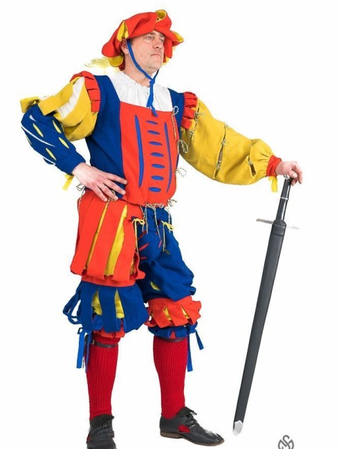 Medieval costume of landsknecht, XVI century Vestiario medievale