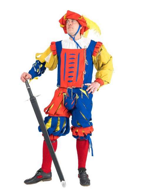 Medieval costume of landsknecht, XVI century 