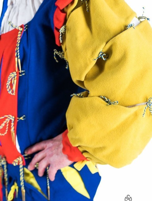 Medieval costume of landsknecht, XVI century 