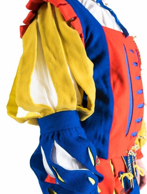 Medieval costume of landsknecht, XVI century 