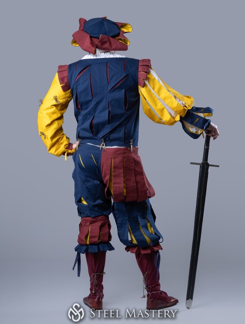 Medieval costume of landsknecht, XVI century Vêtements médiévaux