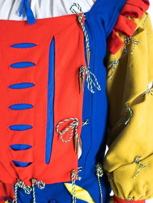 Medieval costume of landsknecht, XVI century 