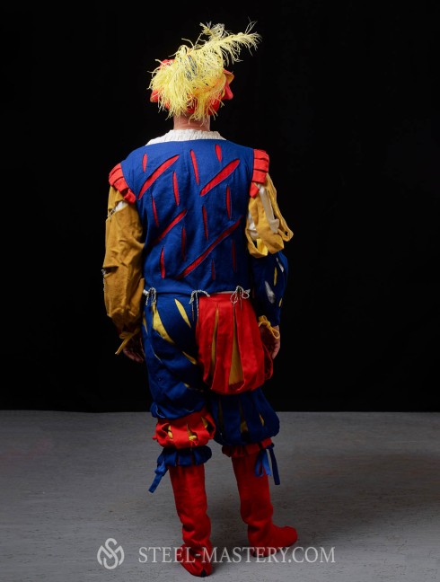 Medieval costume of landsknecht, XVI century 