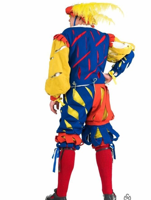 Medieval costume of landsknecht, XVI century 