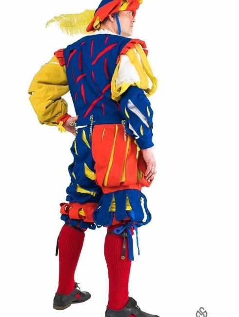Medieval costume of landsknecht, XVI century 