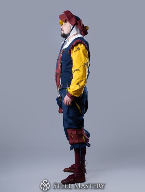 Medieval costume of landsknecht, XVI century 