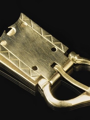 Medieval custom bronze buckle  Fibbie