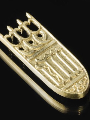 Sweden medieval  decorative bronze strapend Strapends