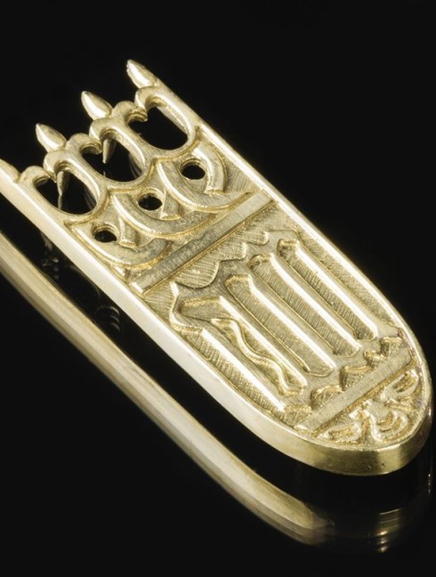 Sweden medieval  decorative bronze strapend Strapends