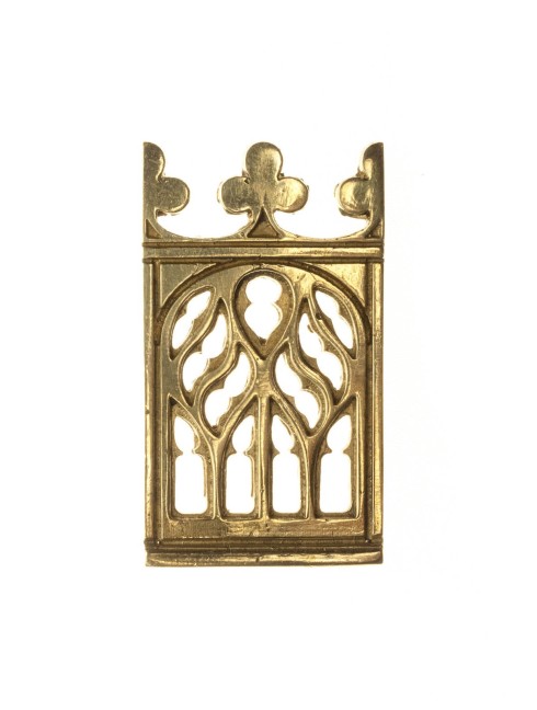 France medieval decorative bronze strapend with toreutics Strapends