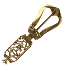 Medieval custom belt buckle with flower image-1