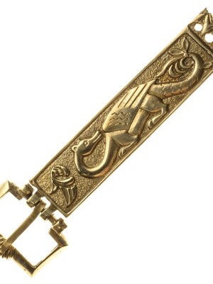 Medieval German decorative belt buckle with dragon Cast buckles