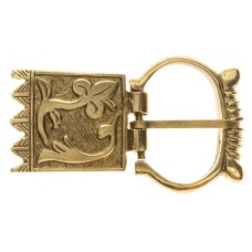 Medieval French custom belt buckle image-1