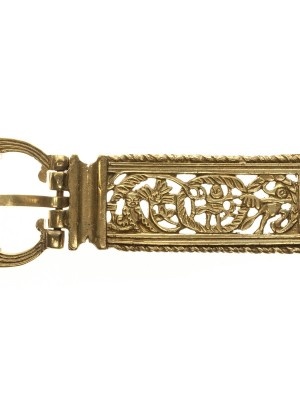 Medieval custom openwork belt buckle Fibbie