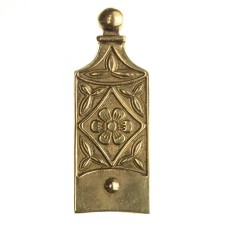 Medieval custom belt strapend with herb ornament image-1