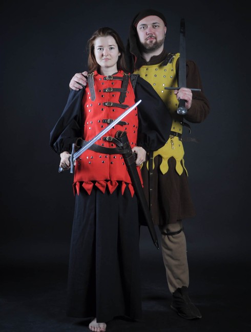 German Knight brigant set - 1350-1389 year Brigandines