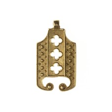 Medieval openwork decorated metal belt strapend image-1