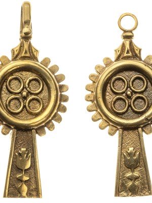 Medieval late gothic custom belt strapend Strapends