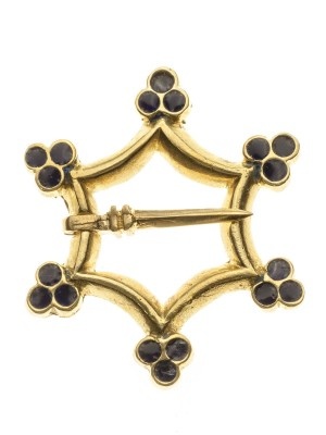 Medieval decorative metal fibula Spille e cerniere