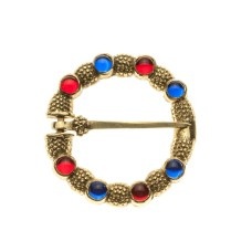 English medieval decorative brooch Brass 1 pc  in stock  image-1