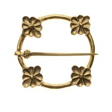 Medieval flower decorated ring fibula image-1