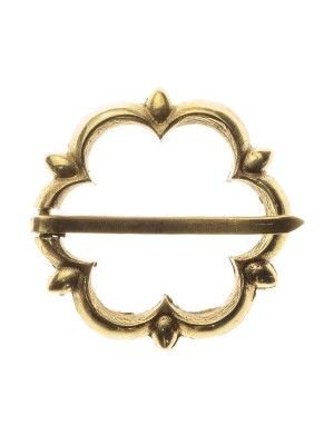 Medieval decorative fibula in flower shape Brooches and fasteners