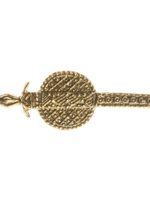 Medieval decorative metal brooch Sword Spille e cerniere