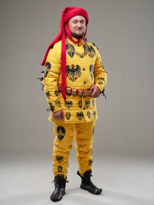 Medieval gambeson with long padded chausses (Cotton set)