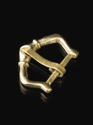 Medieval custom brass buckle, XIV century Cast buckles