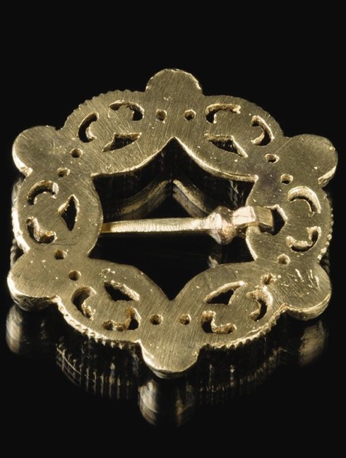 Medieval German brass brooch, XIV century Spille e cerniere